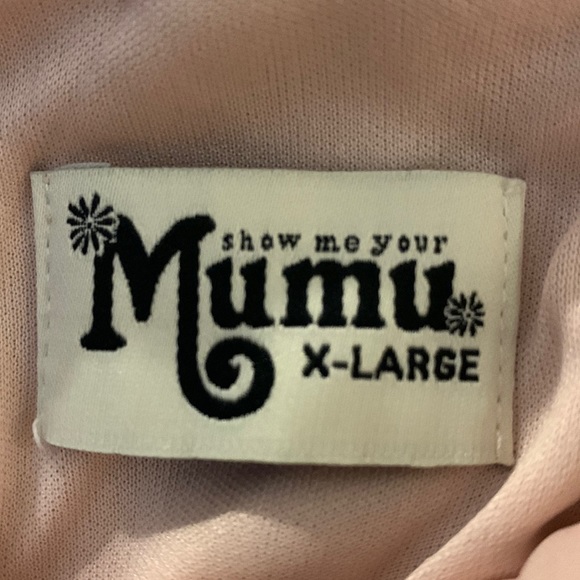 Show Me Your Mumu Caitlin Maxi In Soft Beige Chiffon Size XL New - Picture 4 of 7
